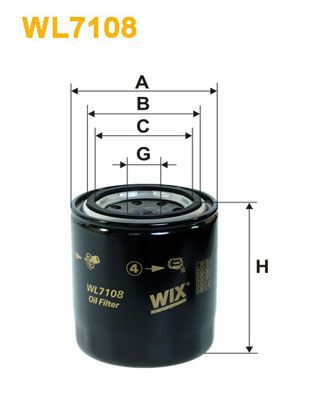 WIX FILTERS Öljynsuodatin WL7108